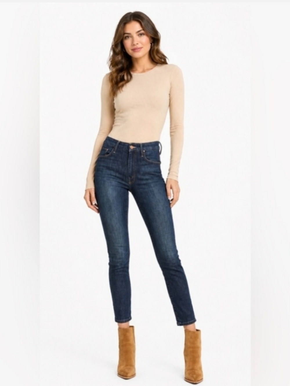 MOTHER The Looker Crop Skinny Jeans in Switch It Up Wash Women's Size 25